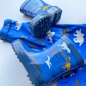 Korango Gumboots Dinosaur Blue