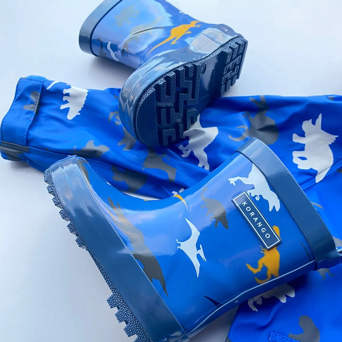 Korango Gumboots Dinosaur Blue