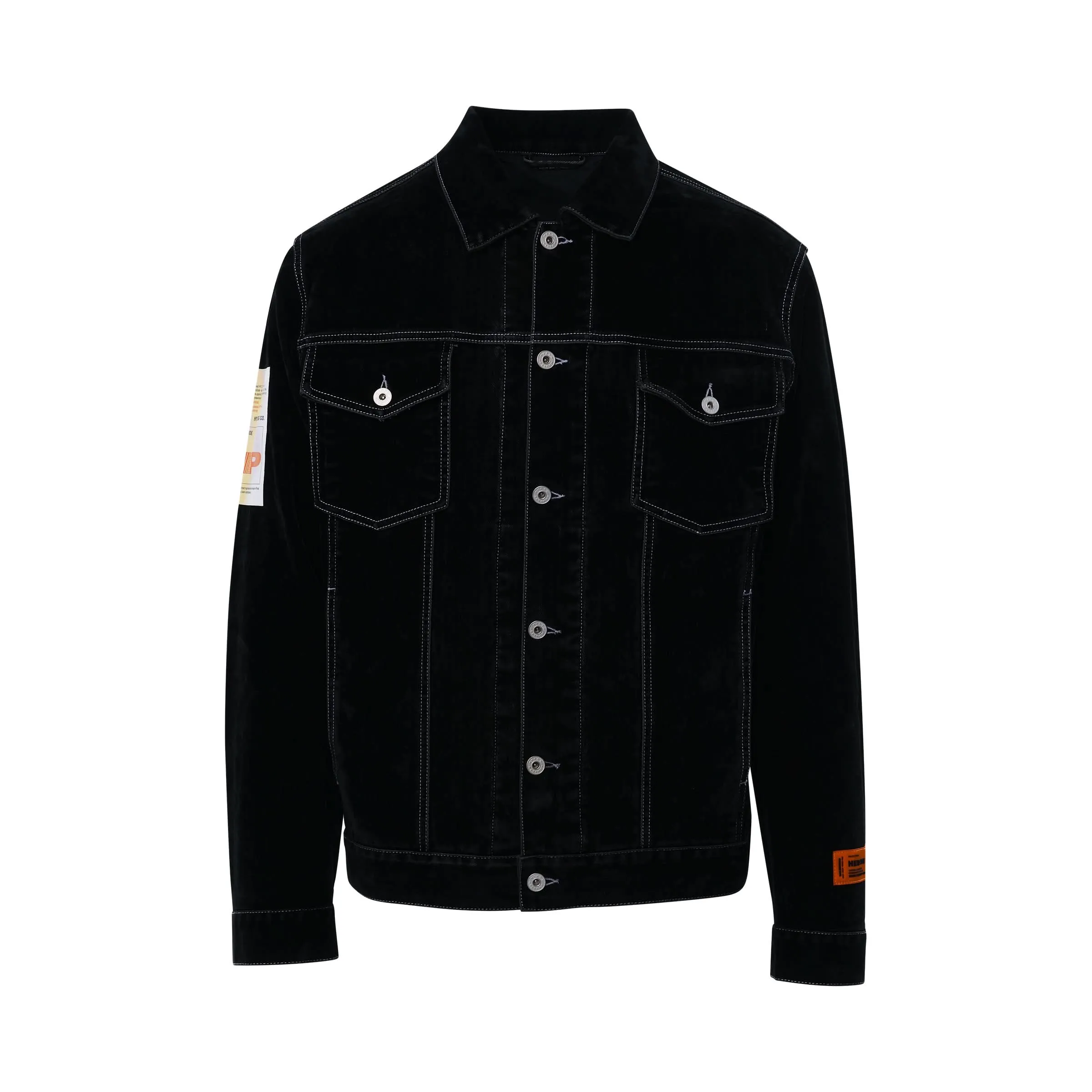Label Flock Jacket in Black
