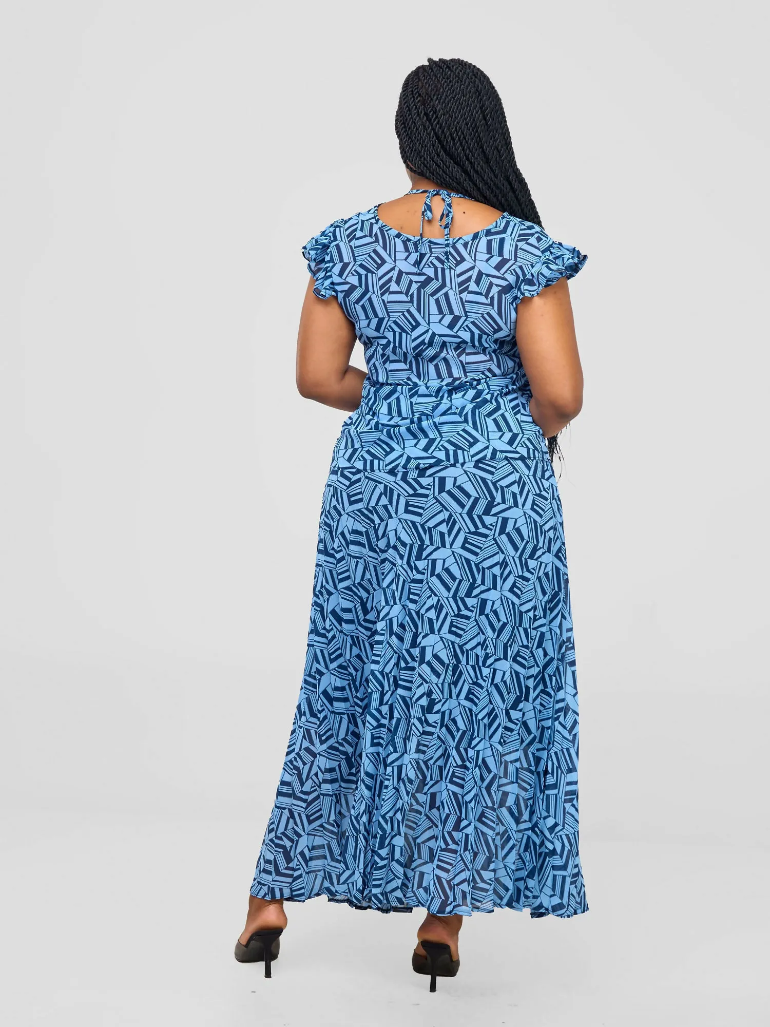 Laika House Geometric Pleated Skirt Set - Blue