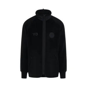 Leopard Fleece Jacket in Black