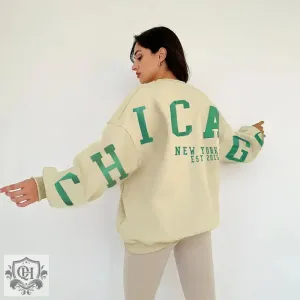 Letter Print Long Sleeve Pullover