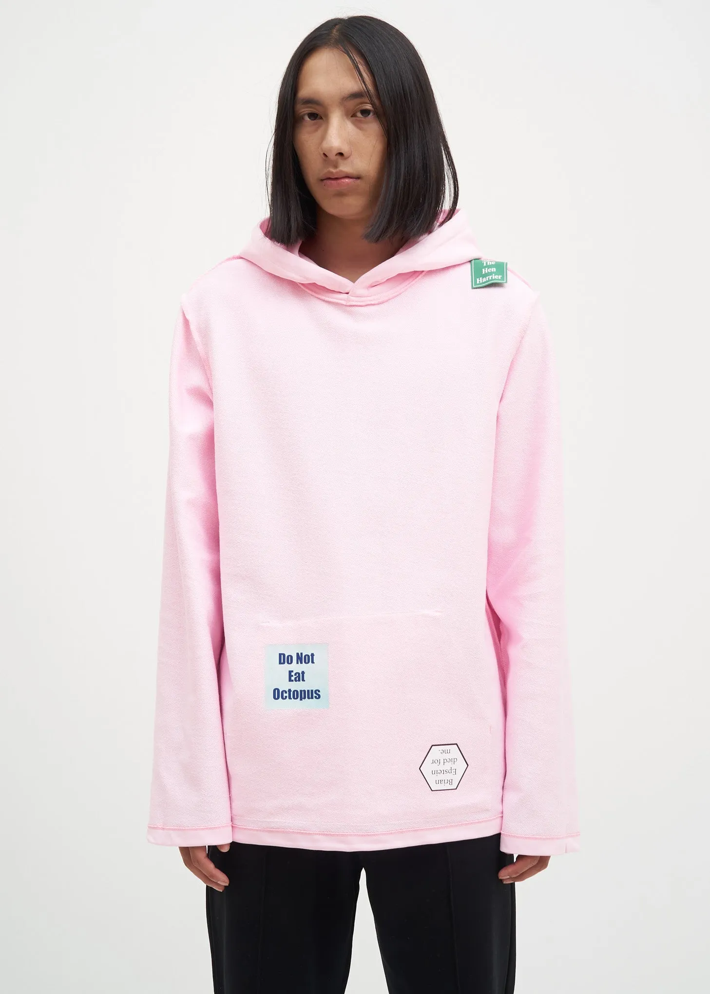 Light Pink Flat Hem Hoodie
