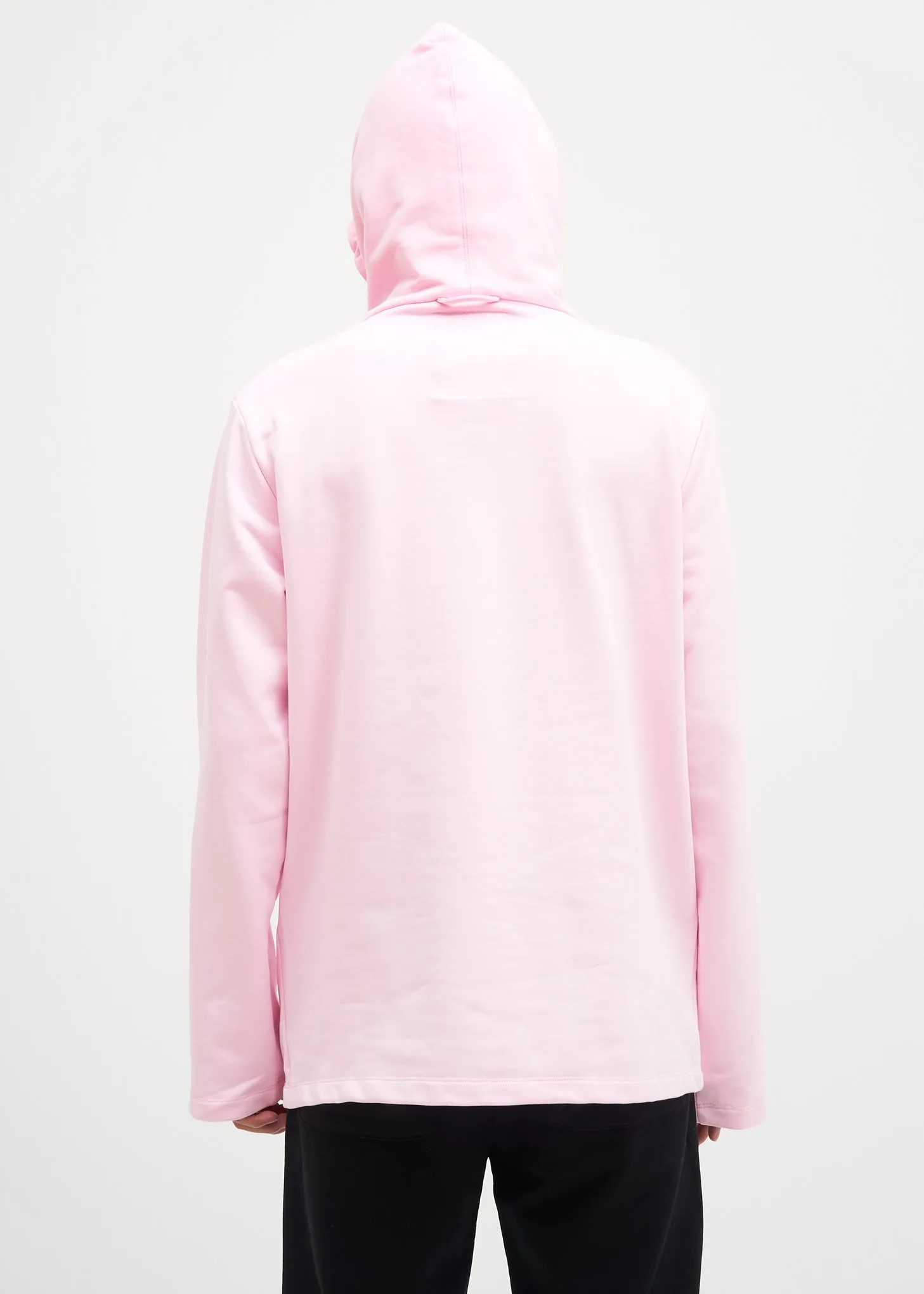 Light Pink Flat Hem Hoodie