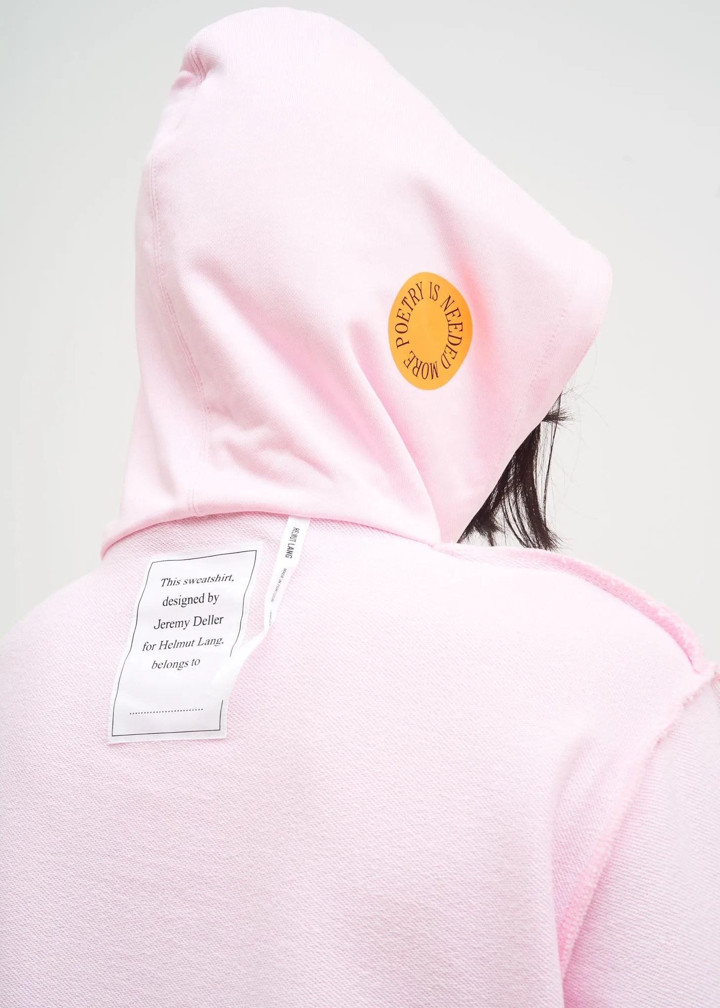 Light Pink Flat Hem Hoodie