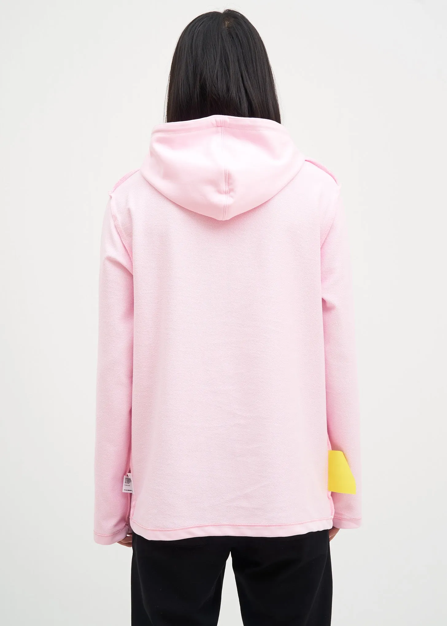 Light Pink Flat Hem Hoodie
