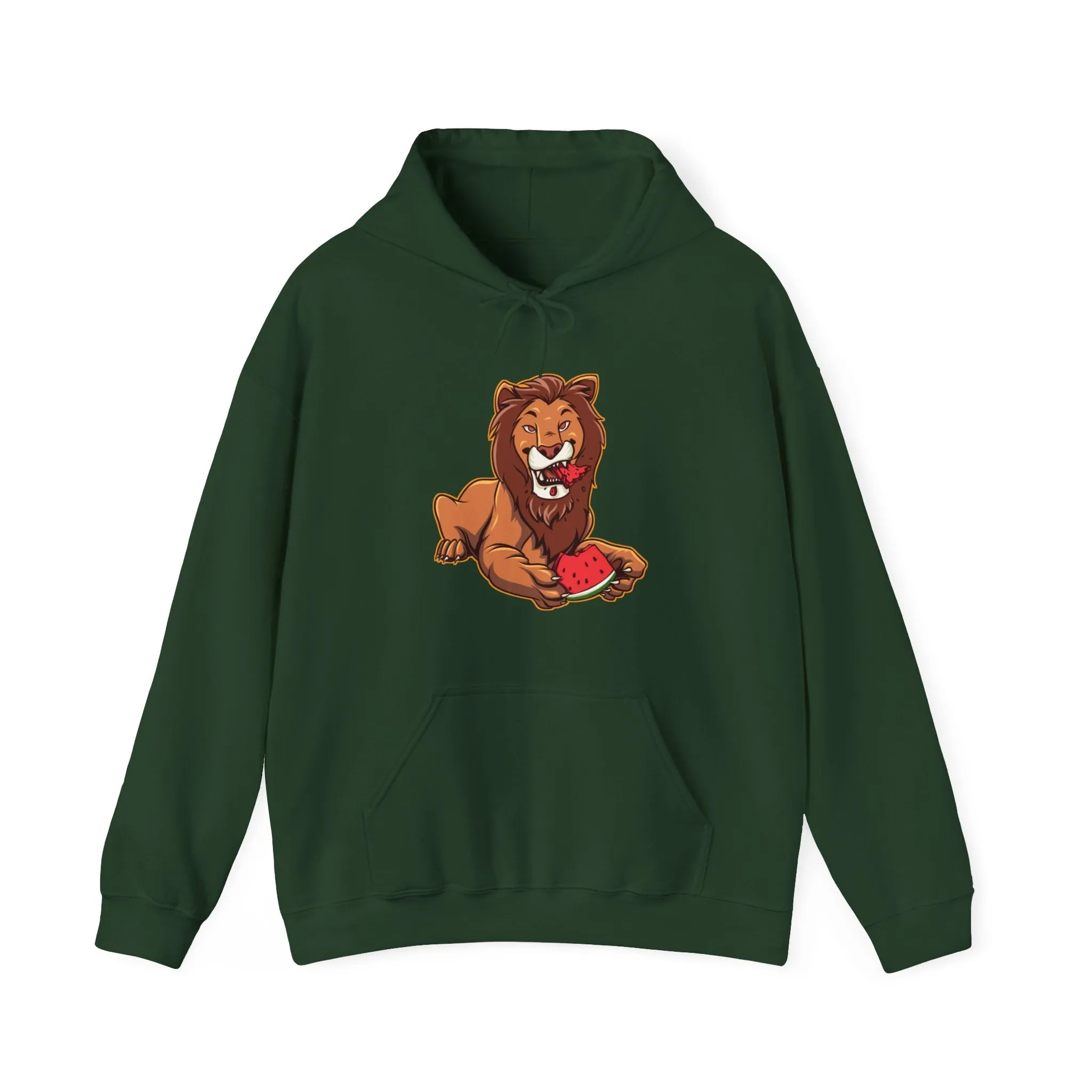 Lion Eating Watermelon Hoodie
