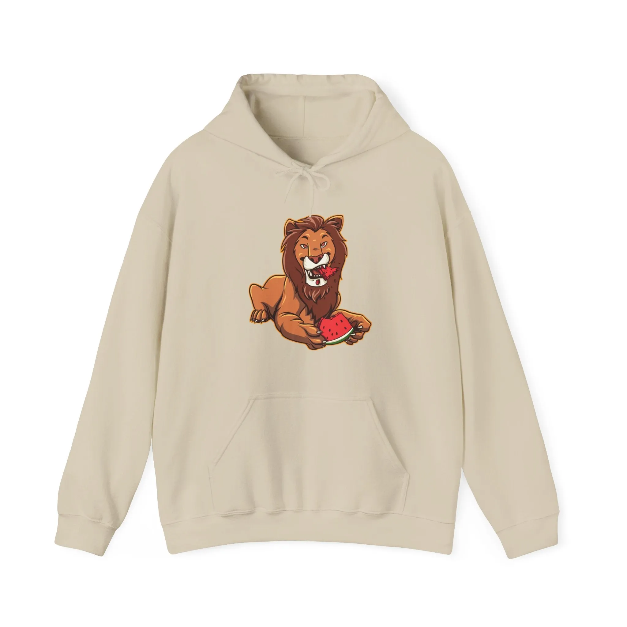 Lion Eating Watermelon Hoodie