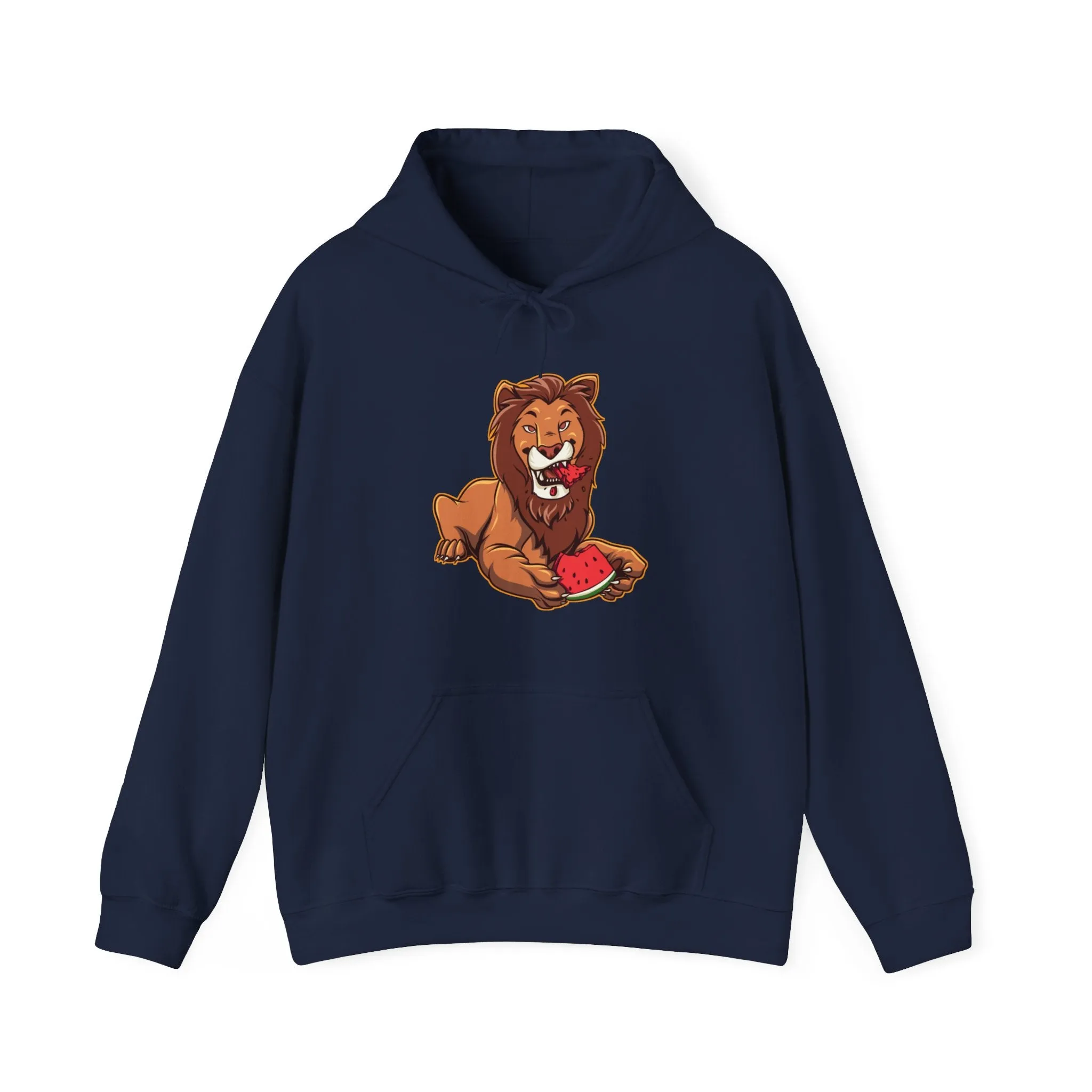 Lion Eating Watermelon Hoodie