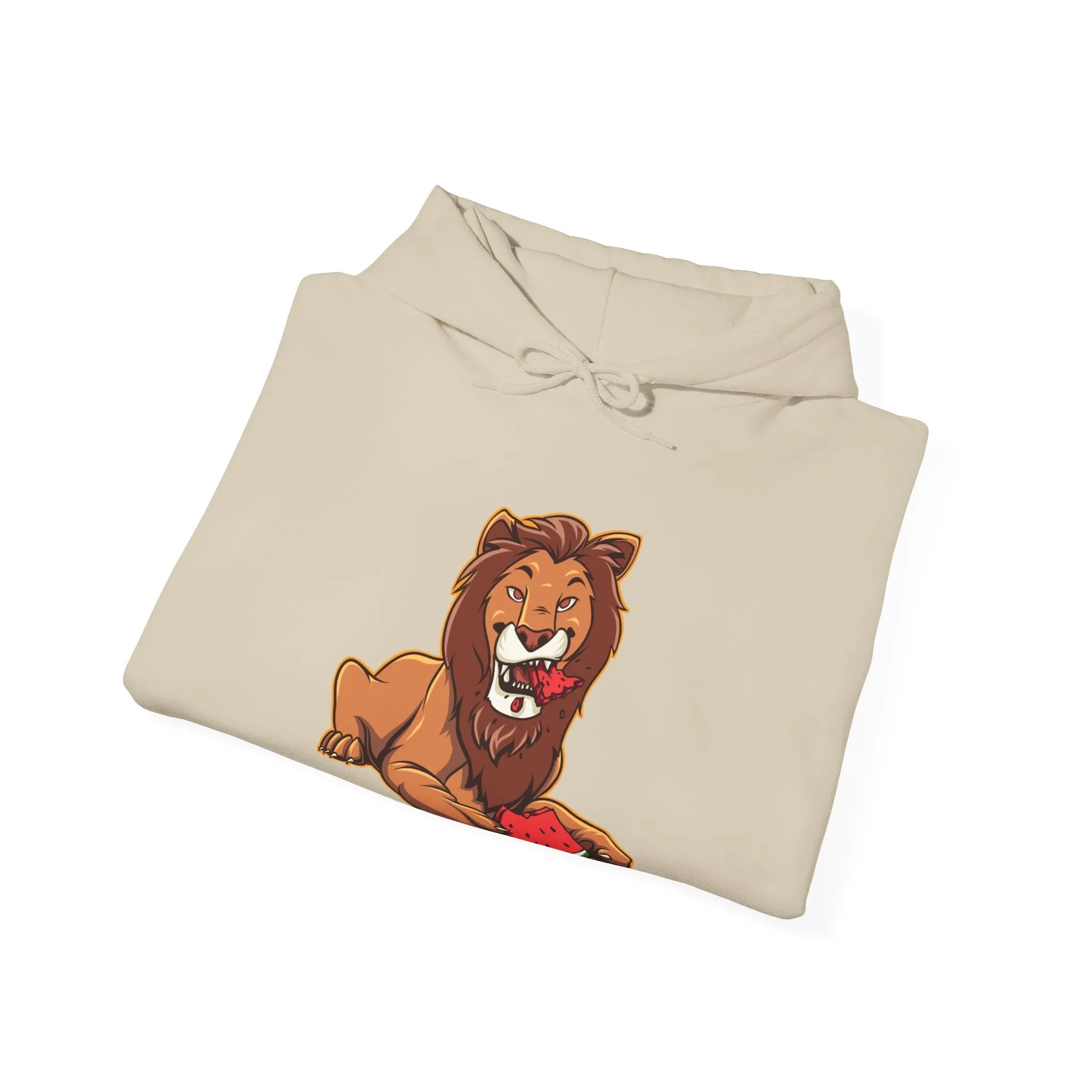 Lion Eating Watermelon Hoodie
