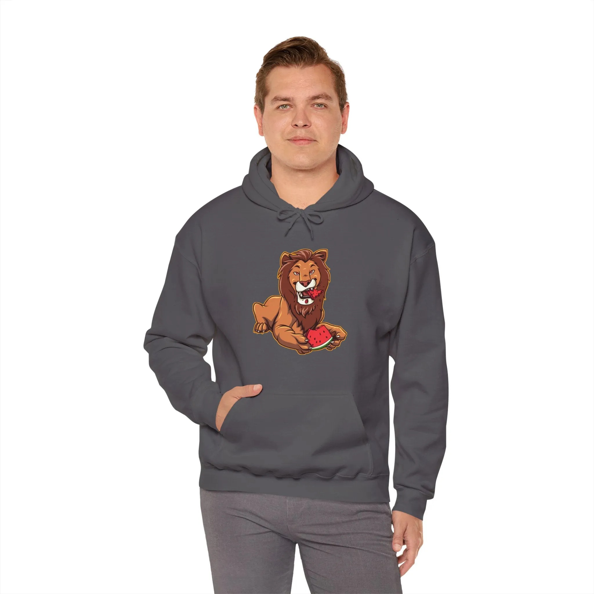 Lion Eating Watermelon Hoodie