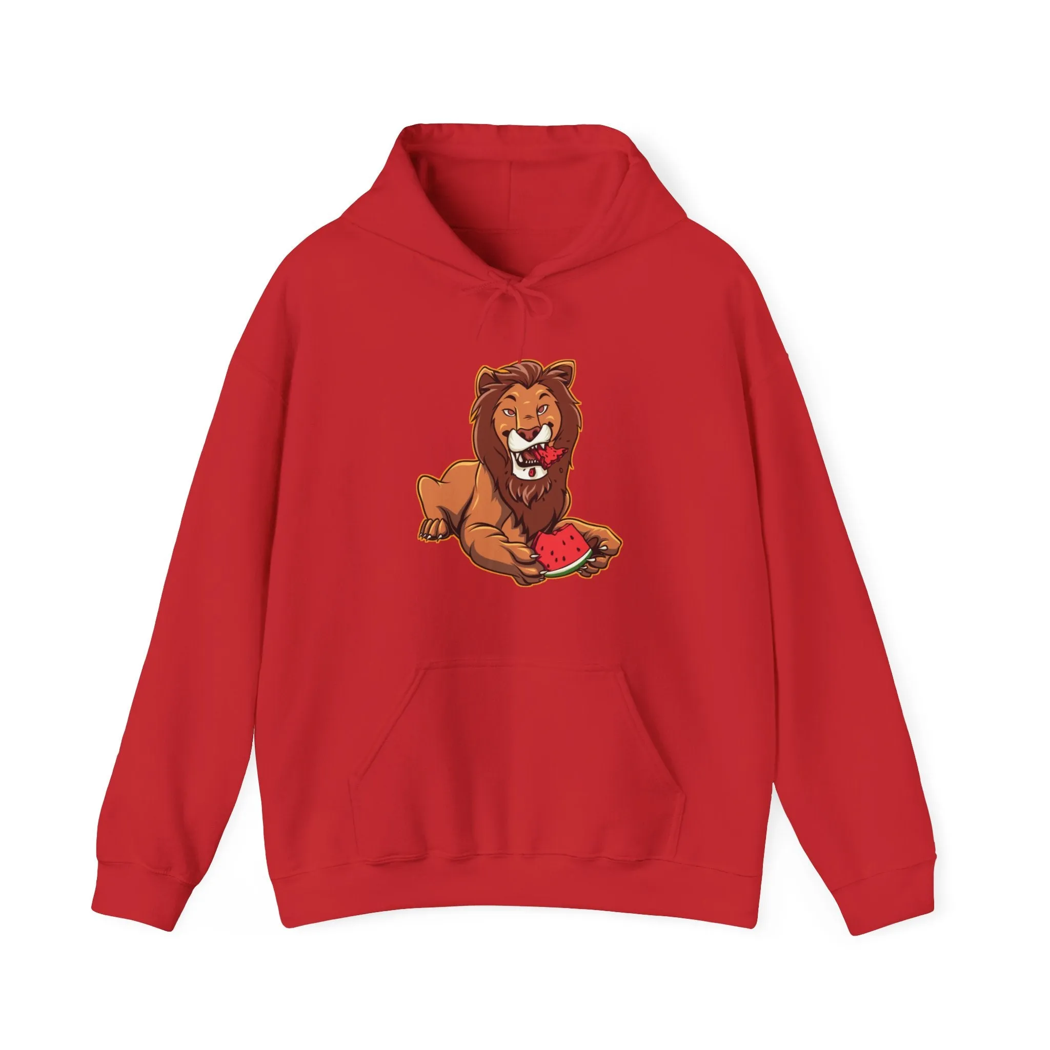 Lion Eating Watermelon Hoodie