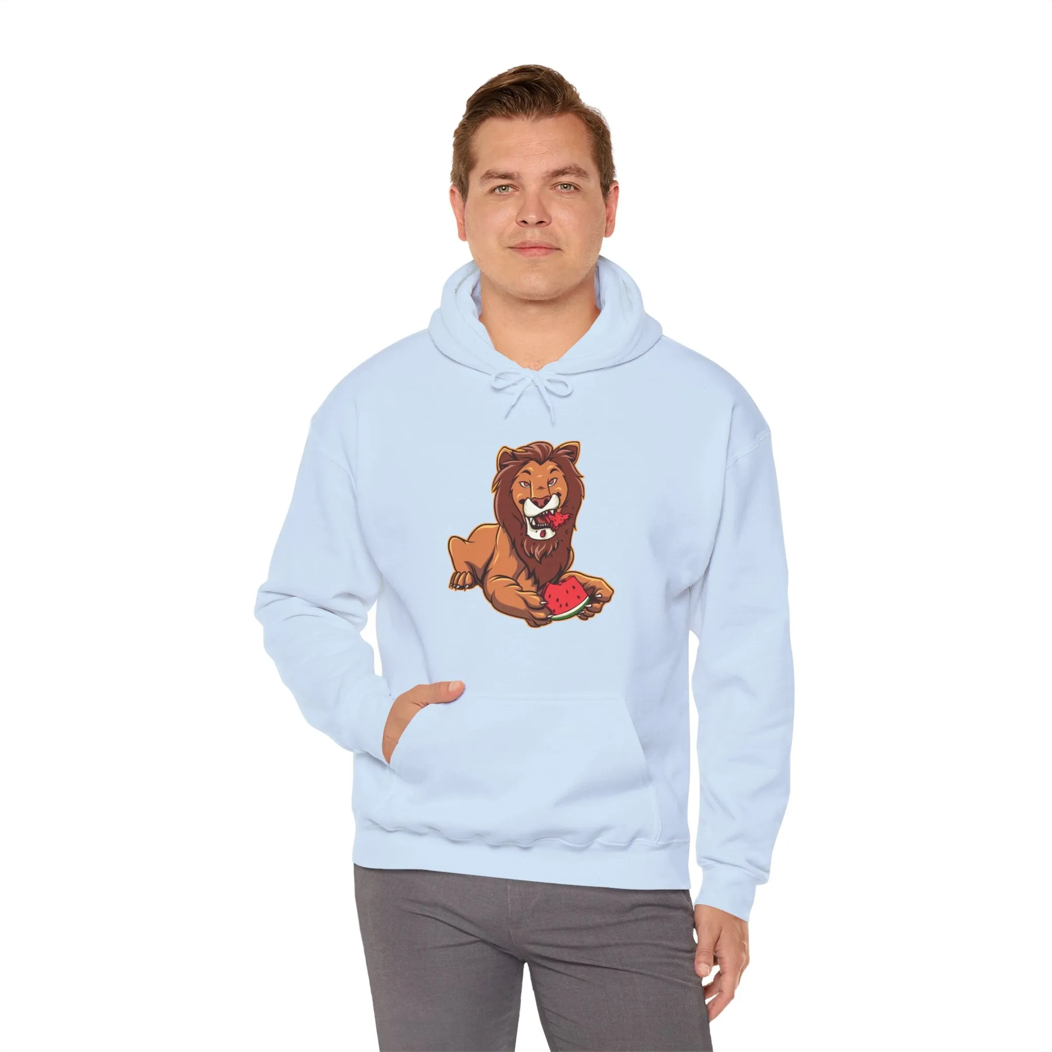 Lion Eating Watermelon Hoodie