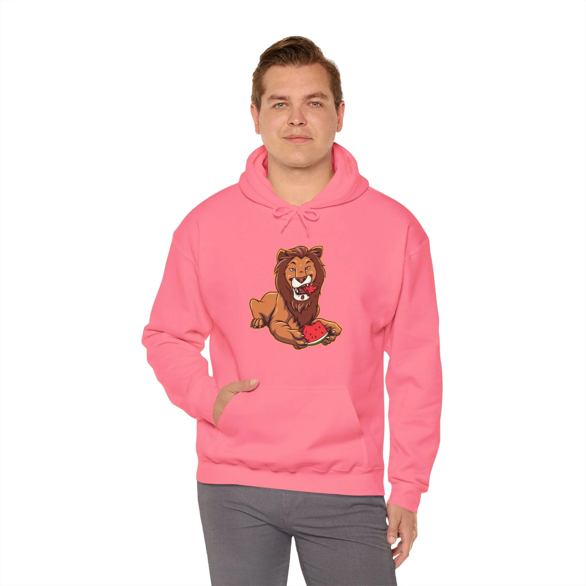 Lion Eating Watermelon Hoodie