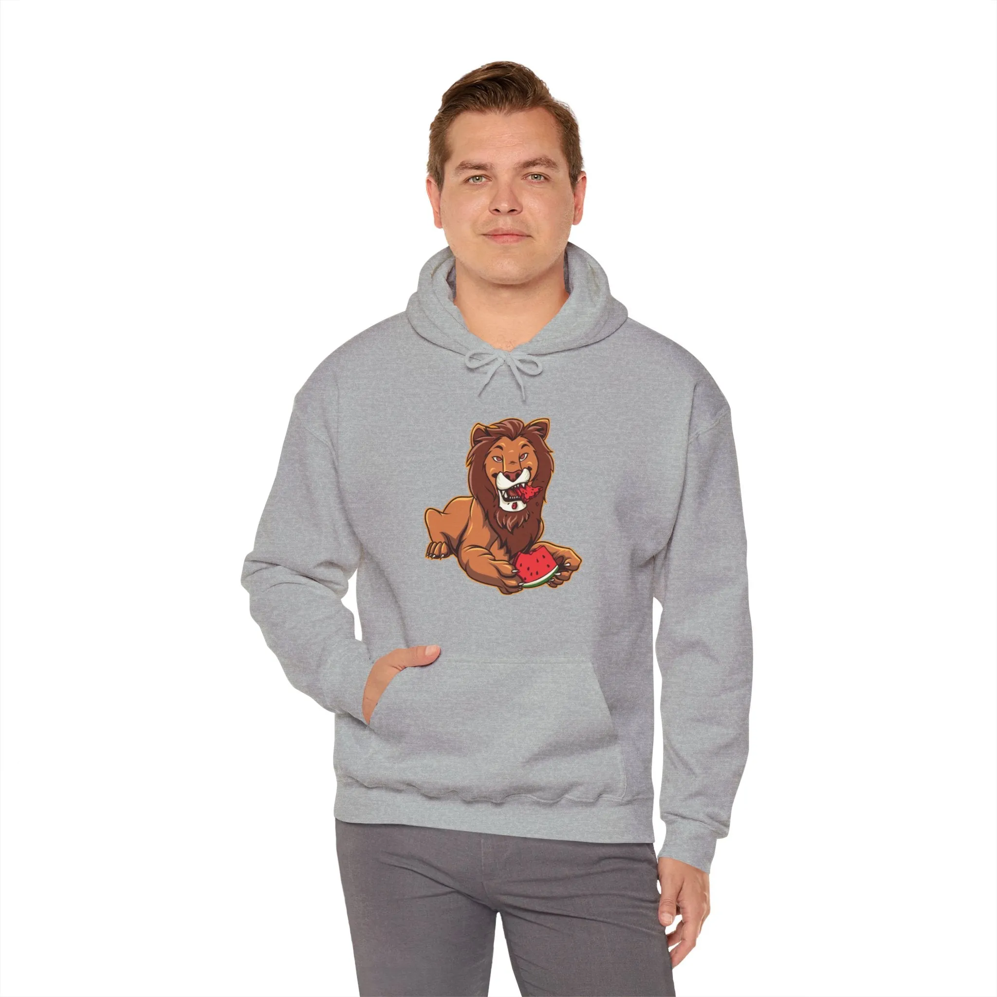 Lion Eating Watermelon Hoodie