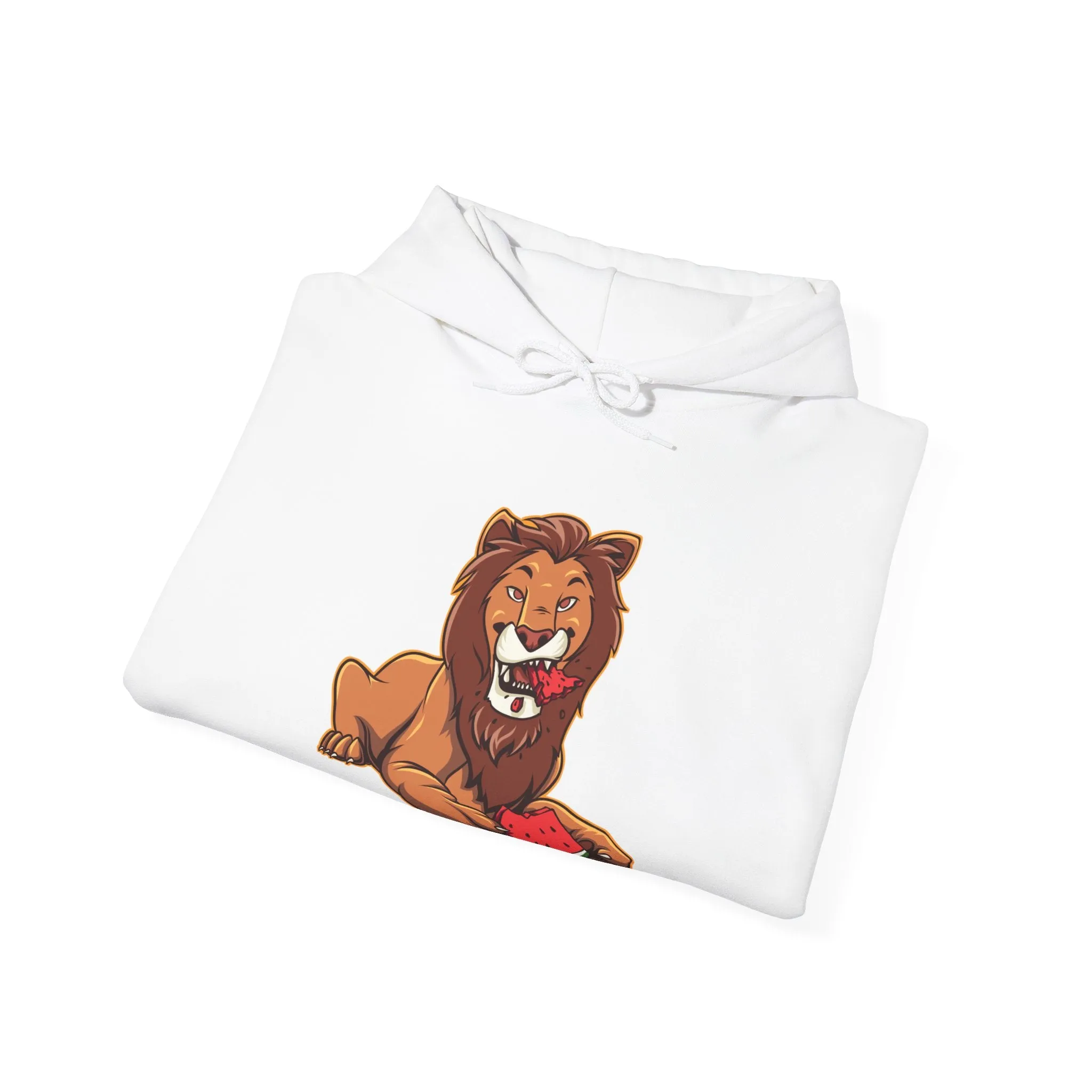 Lion Eating Watermelon Hoodie