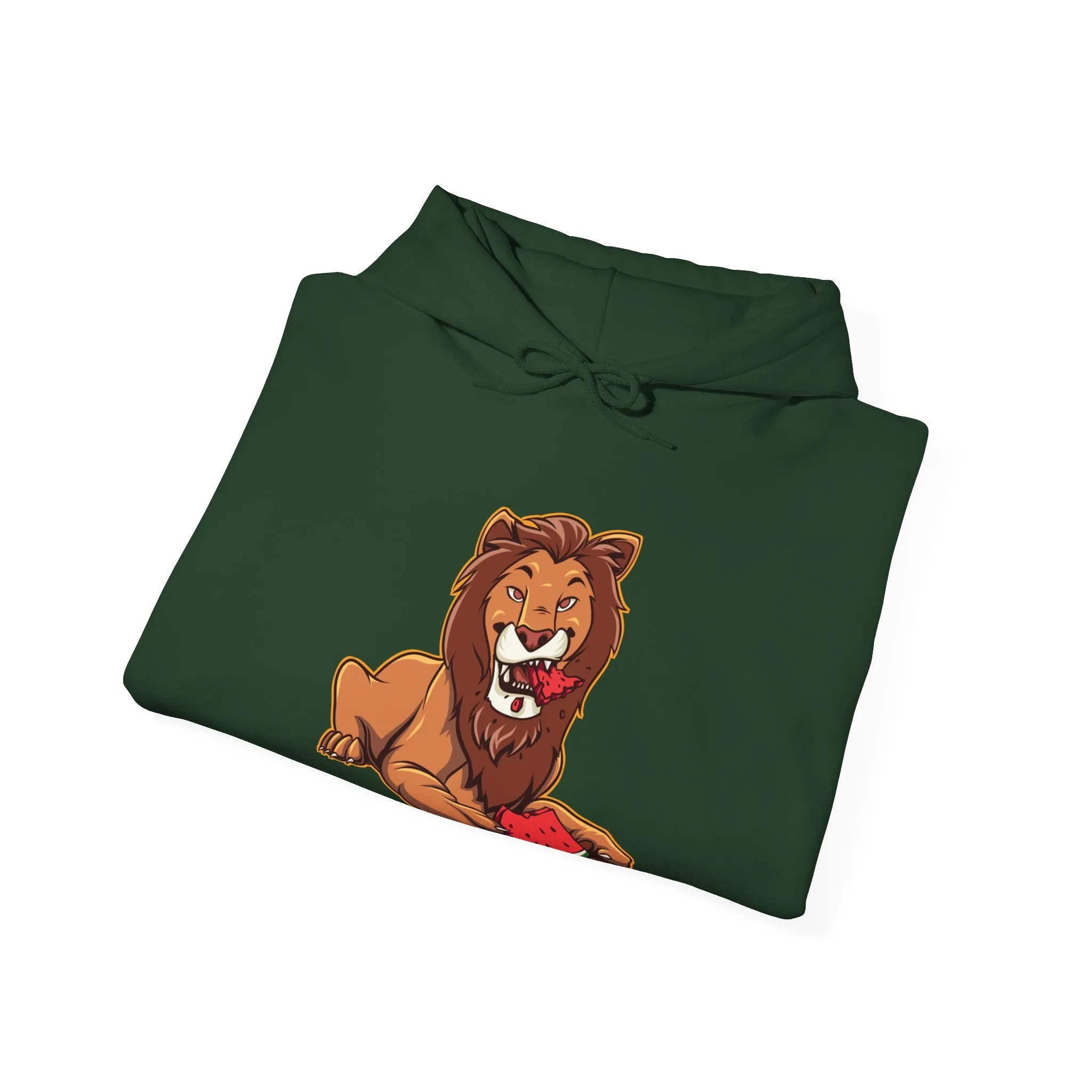 Lion Eating Watermelon Hoodie