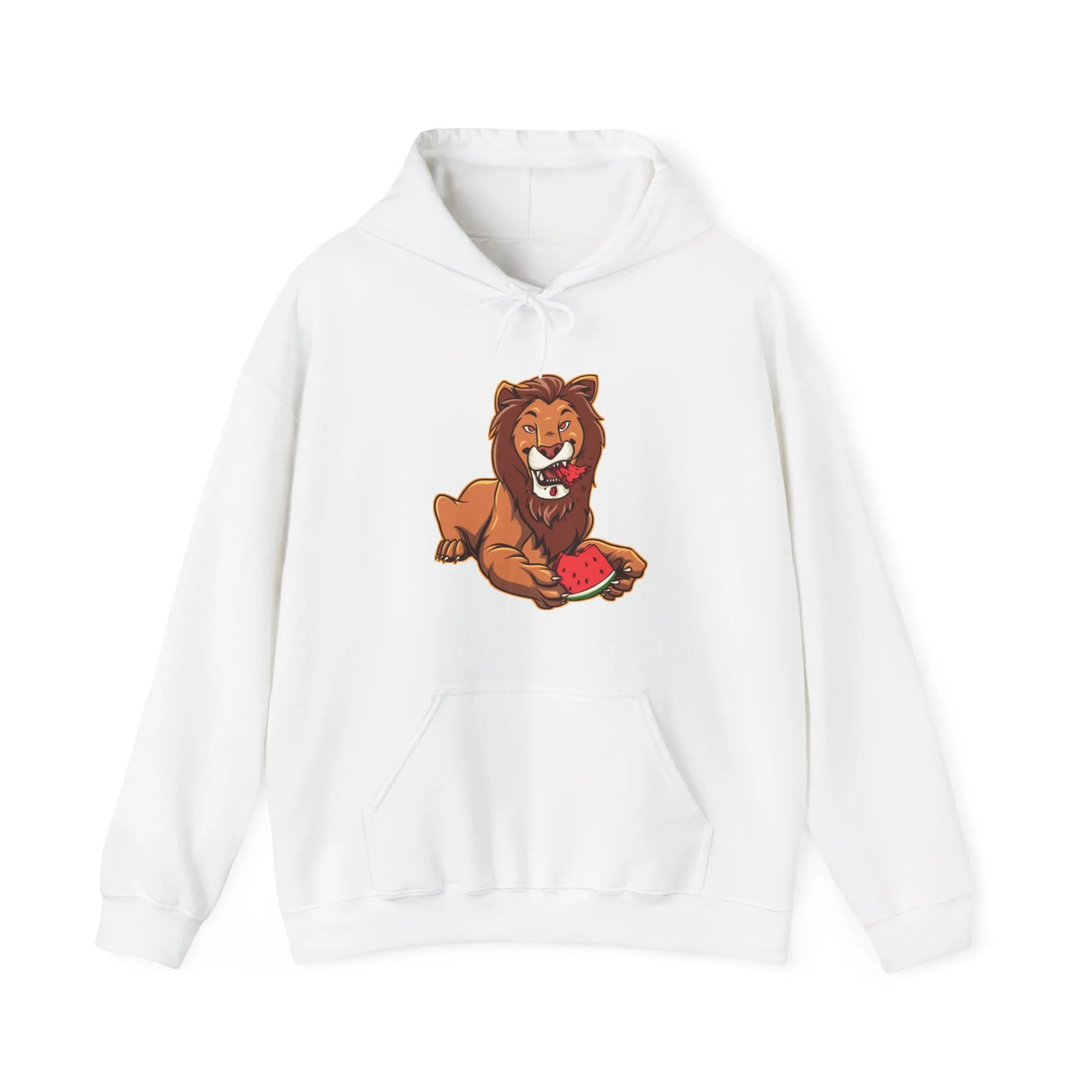 Lion Eating Watermelon Hoodie