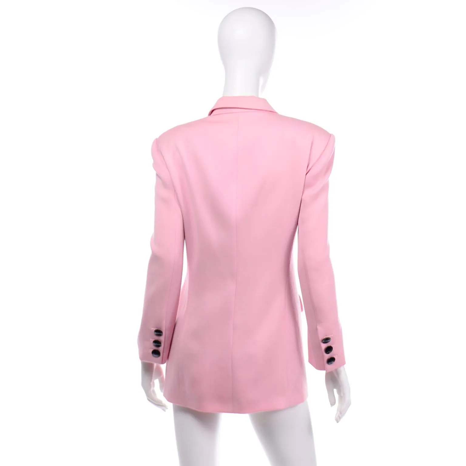 Margaretha Ley Escada Vintage Pink Longline Blazer Jacket