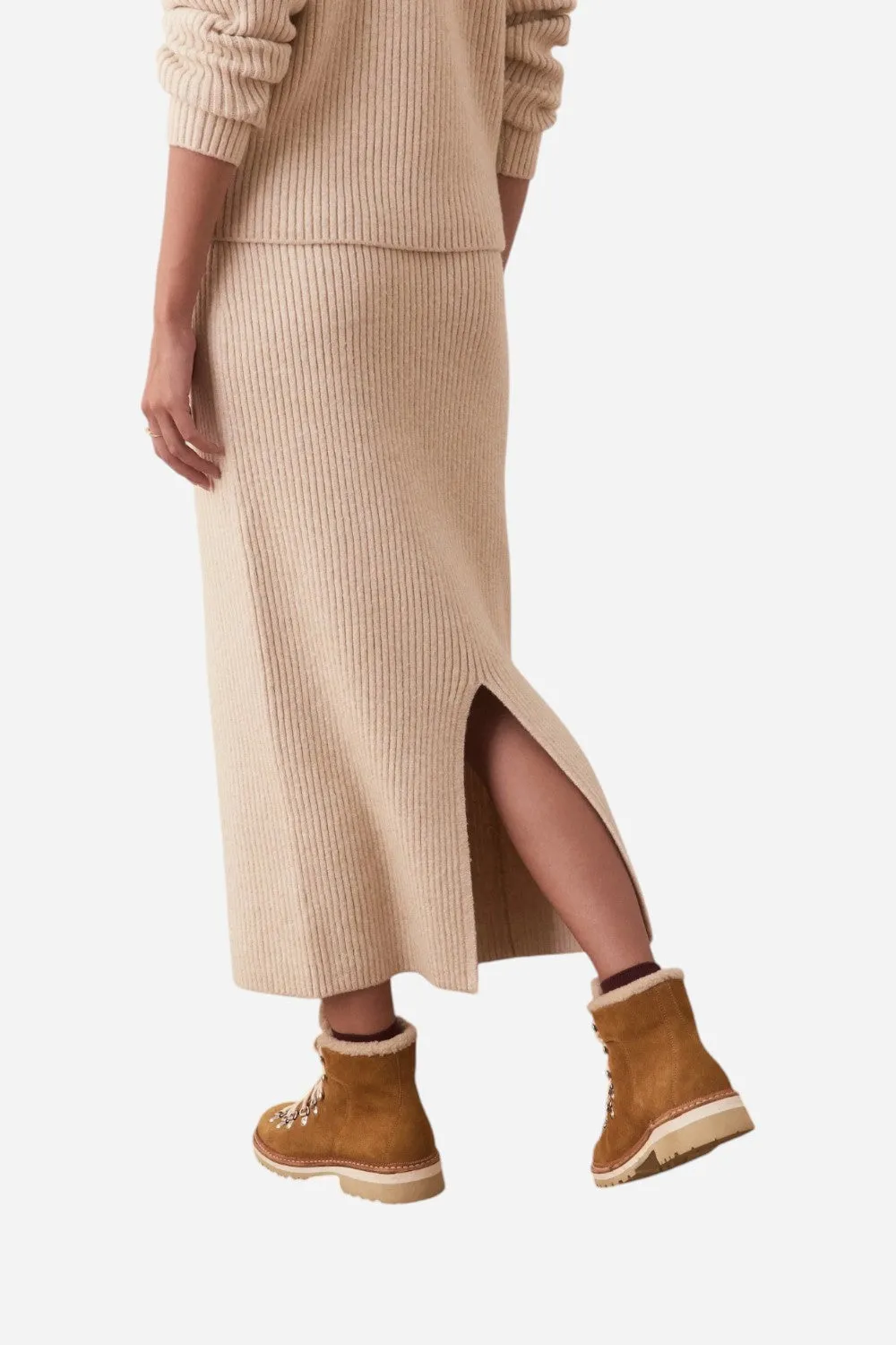 Marine Layer Isla Sweater Skirt in Cream