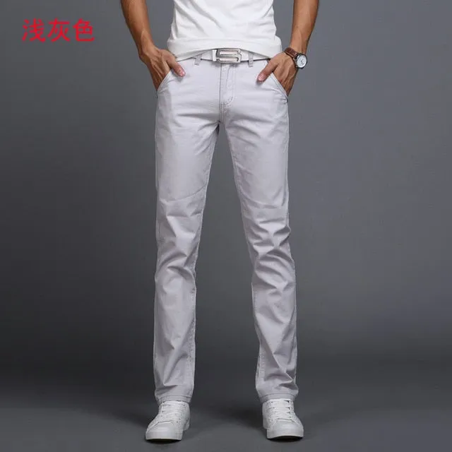 Men pants New Design Casual hombres pantalones Cotton Slim Pant Straight Trousers Fashion Business Pants Men Plus Size 28-38