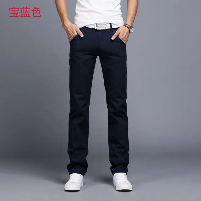 Men pants New Design Casual hombres pantalones Cotton Slim Pant Straight Trousers Fashion Business Pants Men Plus Size 28-38