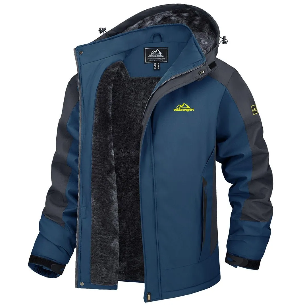 Men's Winter Ski Jacket Waterproof Coats Warm Fleece Raincoats
