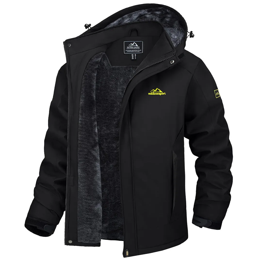Men's Winter Ski Jacket Waterproof Coats Warm Fleece Raincoats