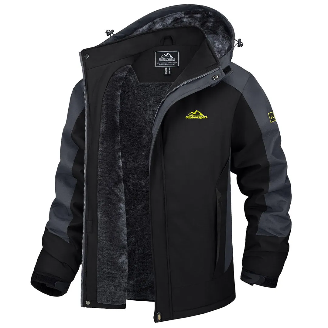Men's Winter Ski Jacket Waterproof Coats Warm Fleece Raincoats