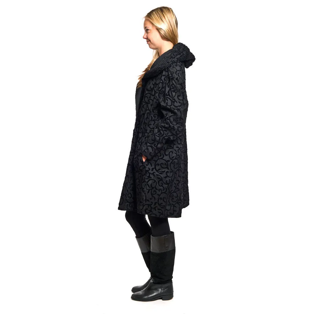 Mycra Pac Raincoat Short Donatella Black Scroll