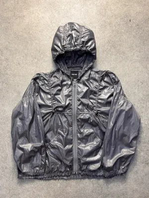 Ne-net Issey Miyake Grey Hooded Windbreaker Jacket