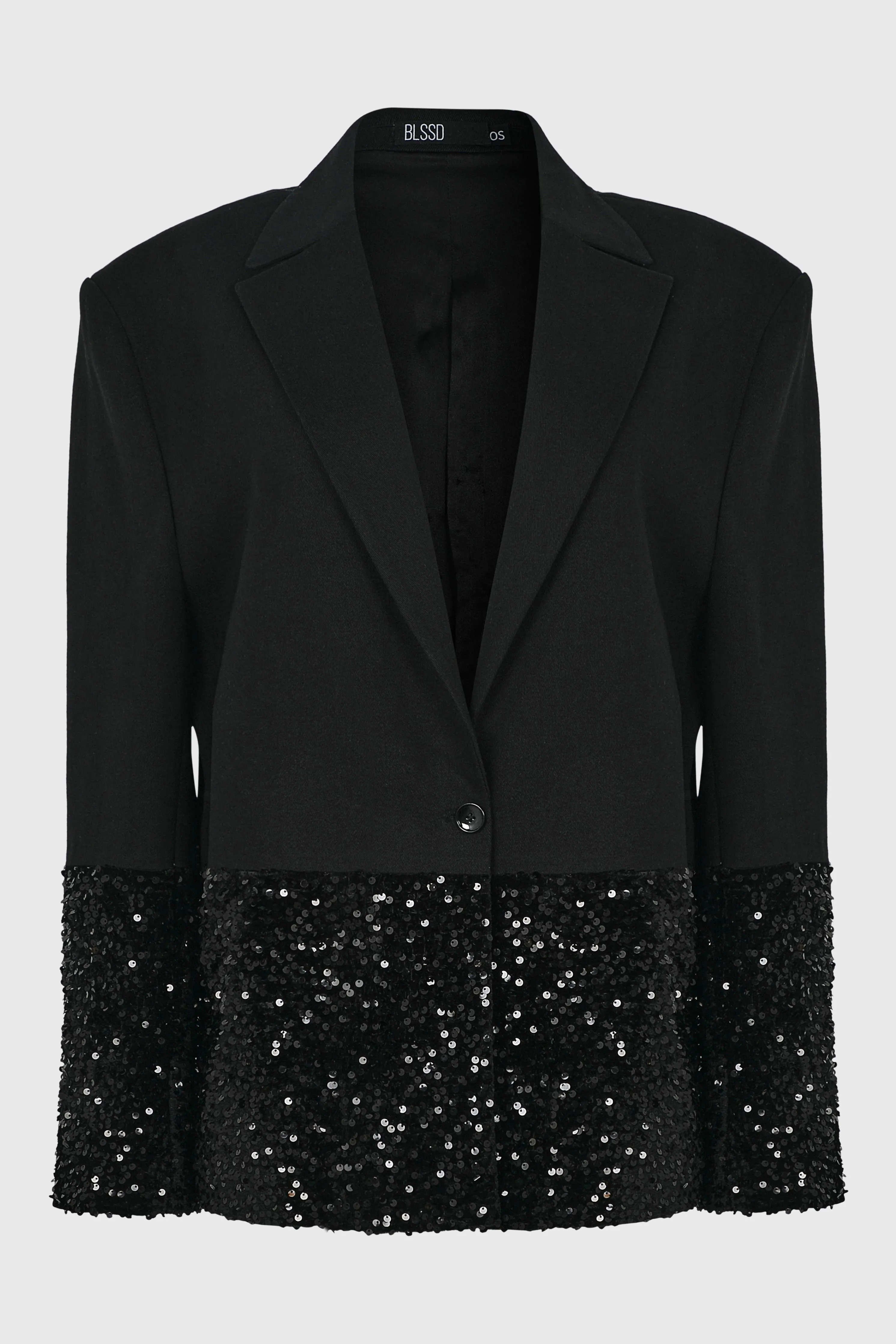 OVERSIZED HALF SEQUIN BLAZER