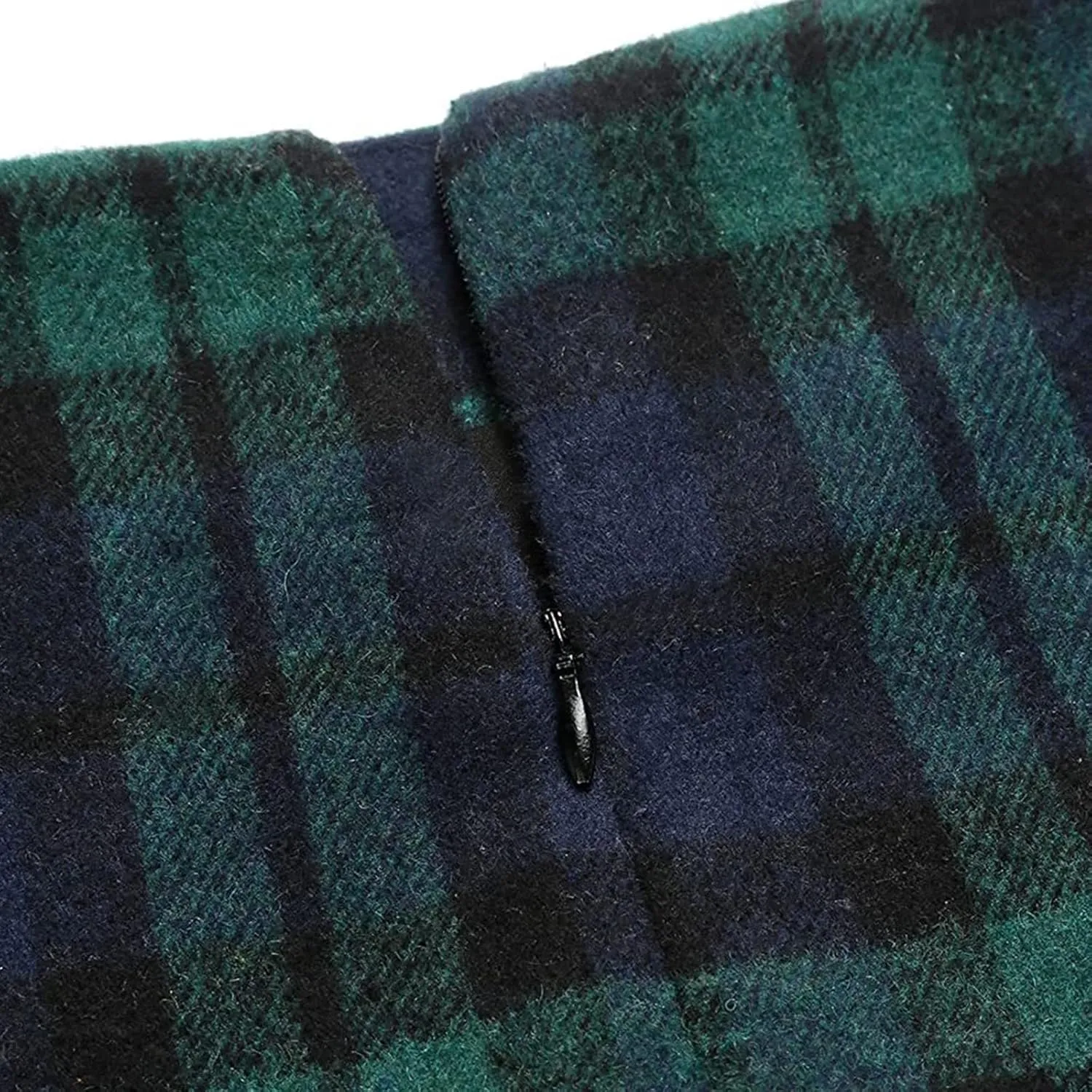 Pencil Skirt Women Pencil Plaid Skirts for Women Fall Winter High Waisted Bodycon Knee Length Wool Midi Skirt