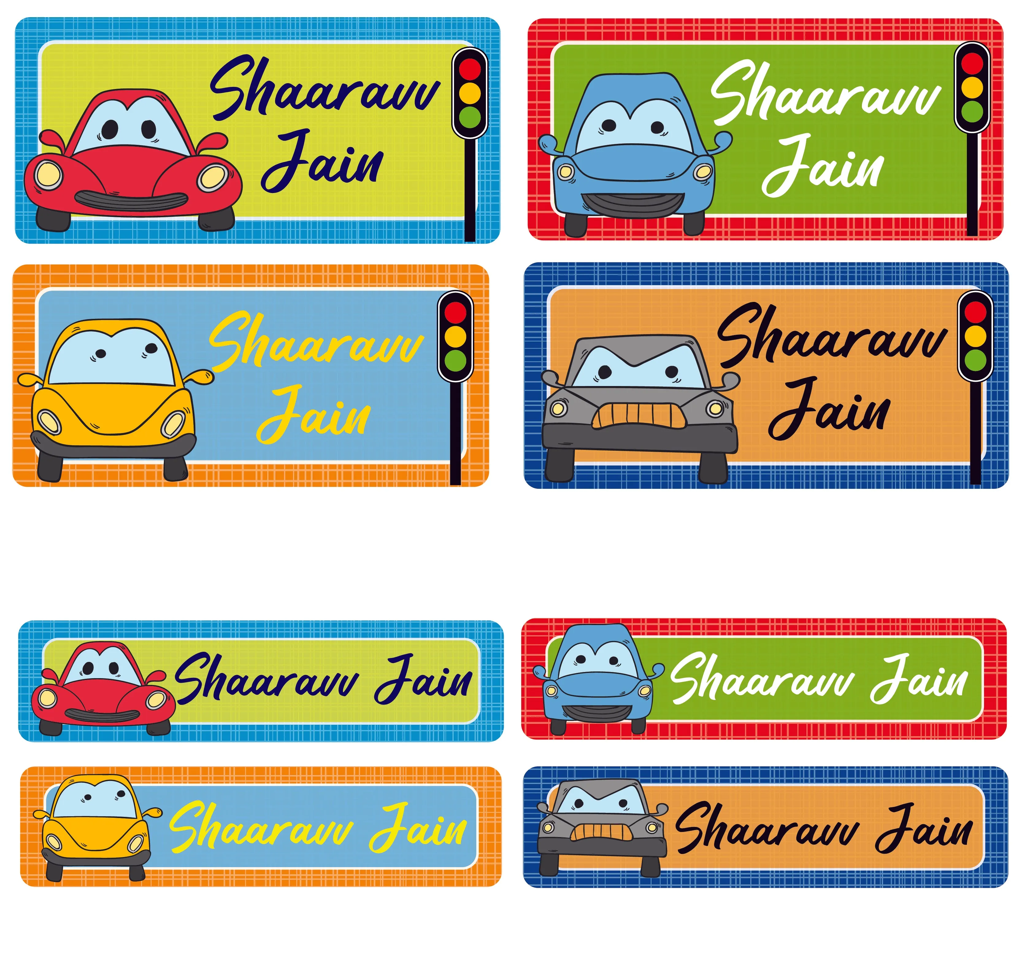 Personalized Rectangular Name Labels