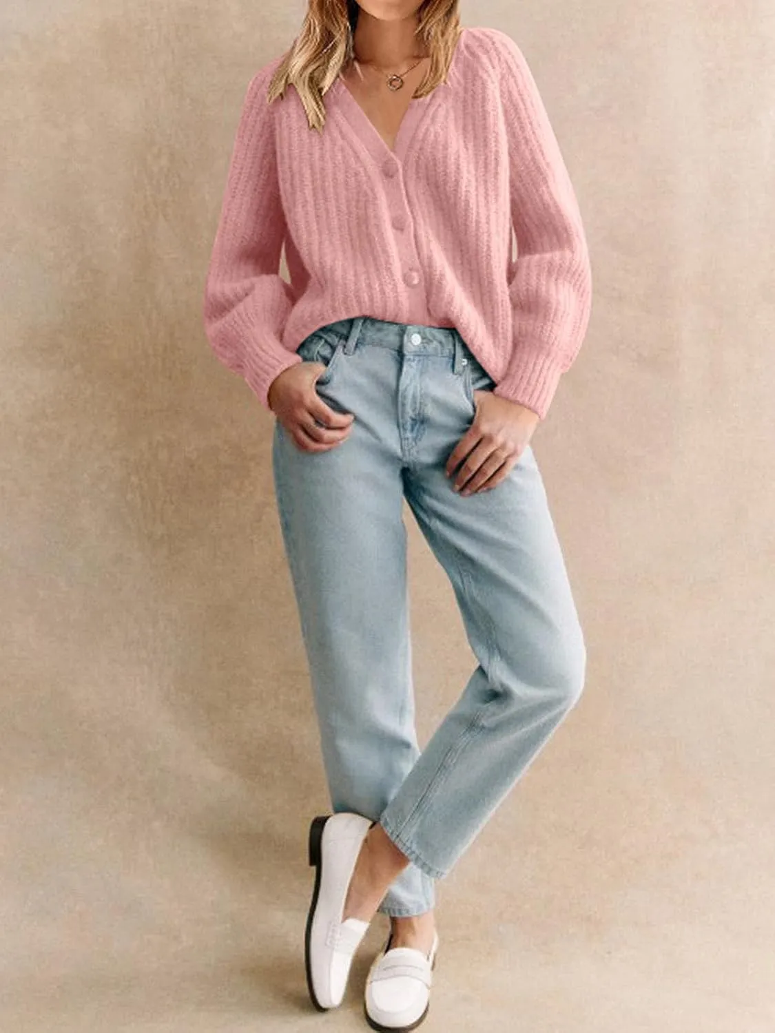 PRETTYGARDEN Womens Sweaters 2025 Long Sleeve Open Front Chunky Cardigan Sweaters for Women Dressy Short Cardigans
