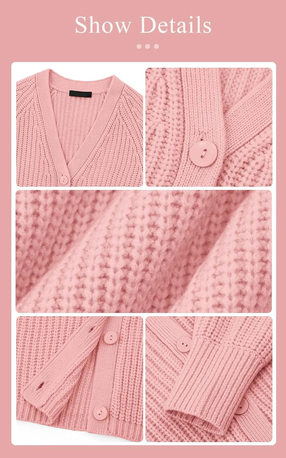 PRETTYGARDEN Womens Sweaters 2025 Long Sleeve Open Front Chunky Cardigan Sweaters for Women Dressy Short Cardigans