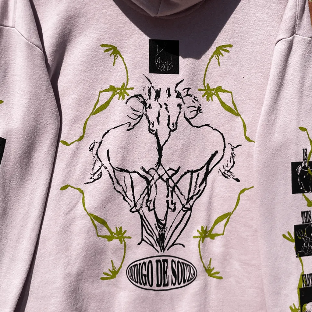 "Wholesome  Evil Fantasy" Blush Hoodie