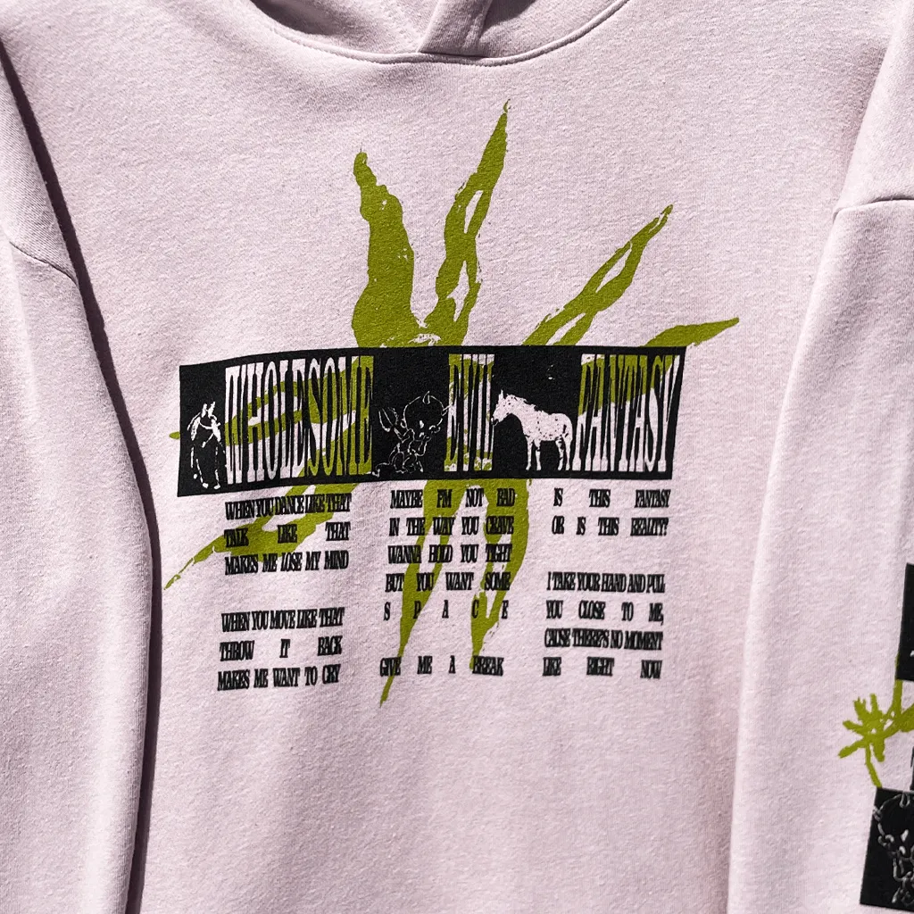 "Wholesome  Evil Fantasy" Blush Hoodie