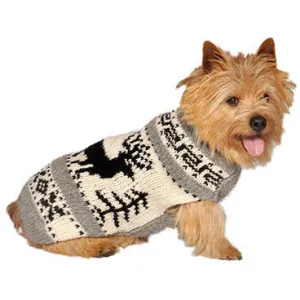 REINDEER SHAWL DOG SWEATER