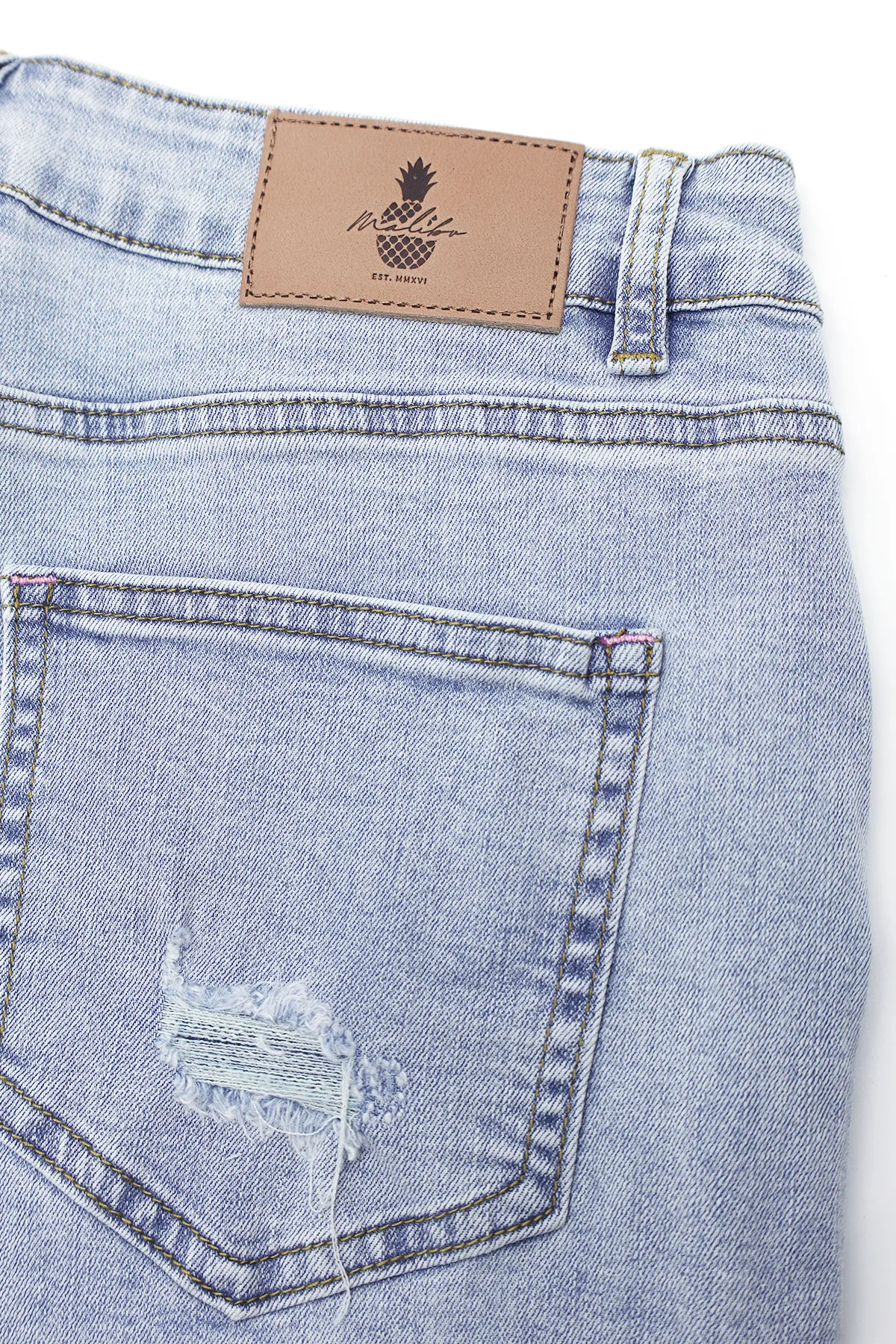 Rockstar Denim Raw Cut Short Shorts - Light Wash