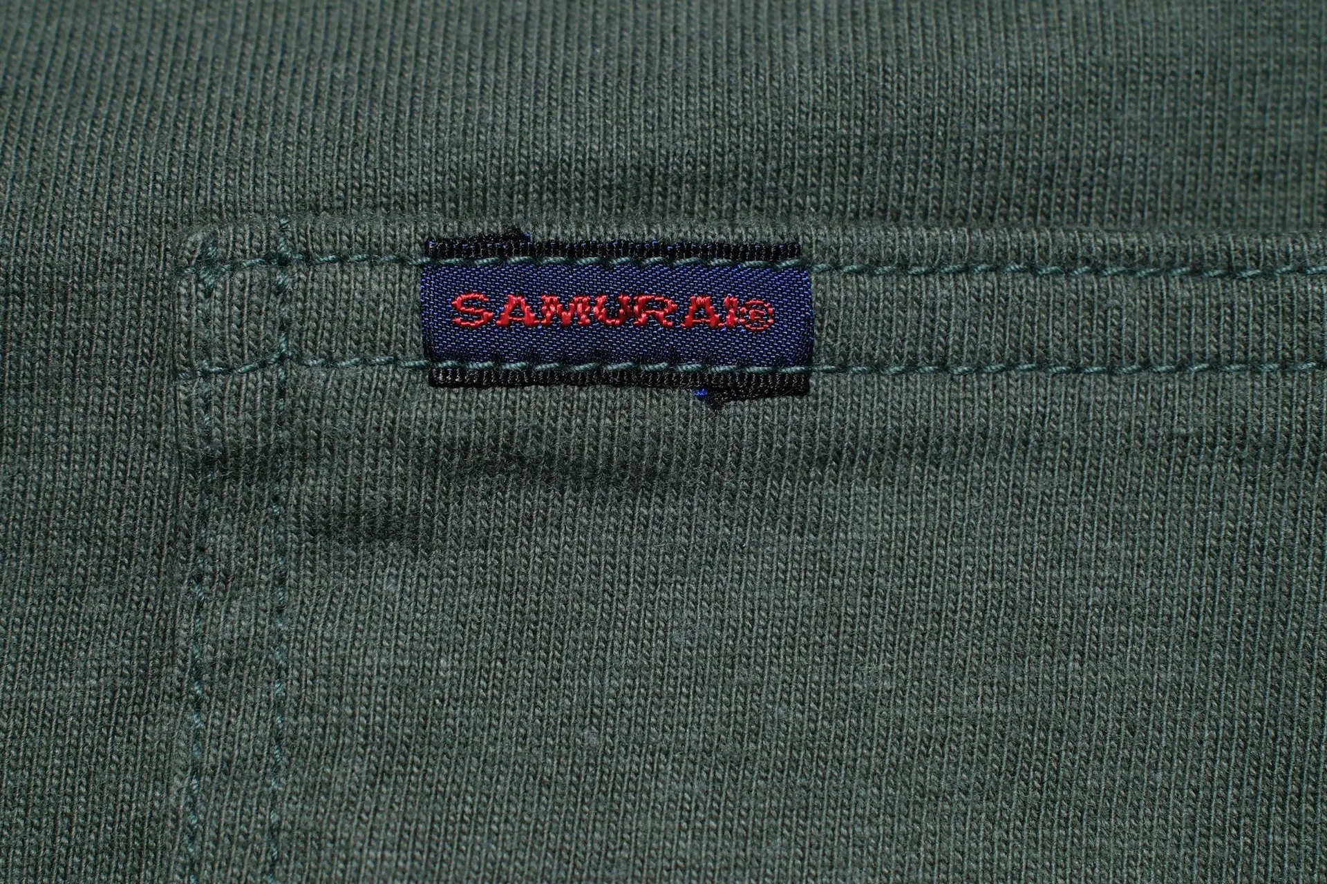 Samurai 8.5oz Loopwheeled "Overseas-Edition" Pocket Tee (Moss Green)
