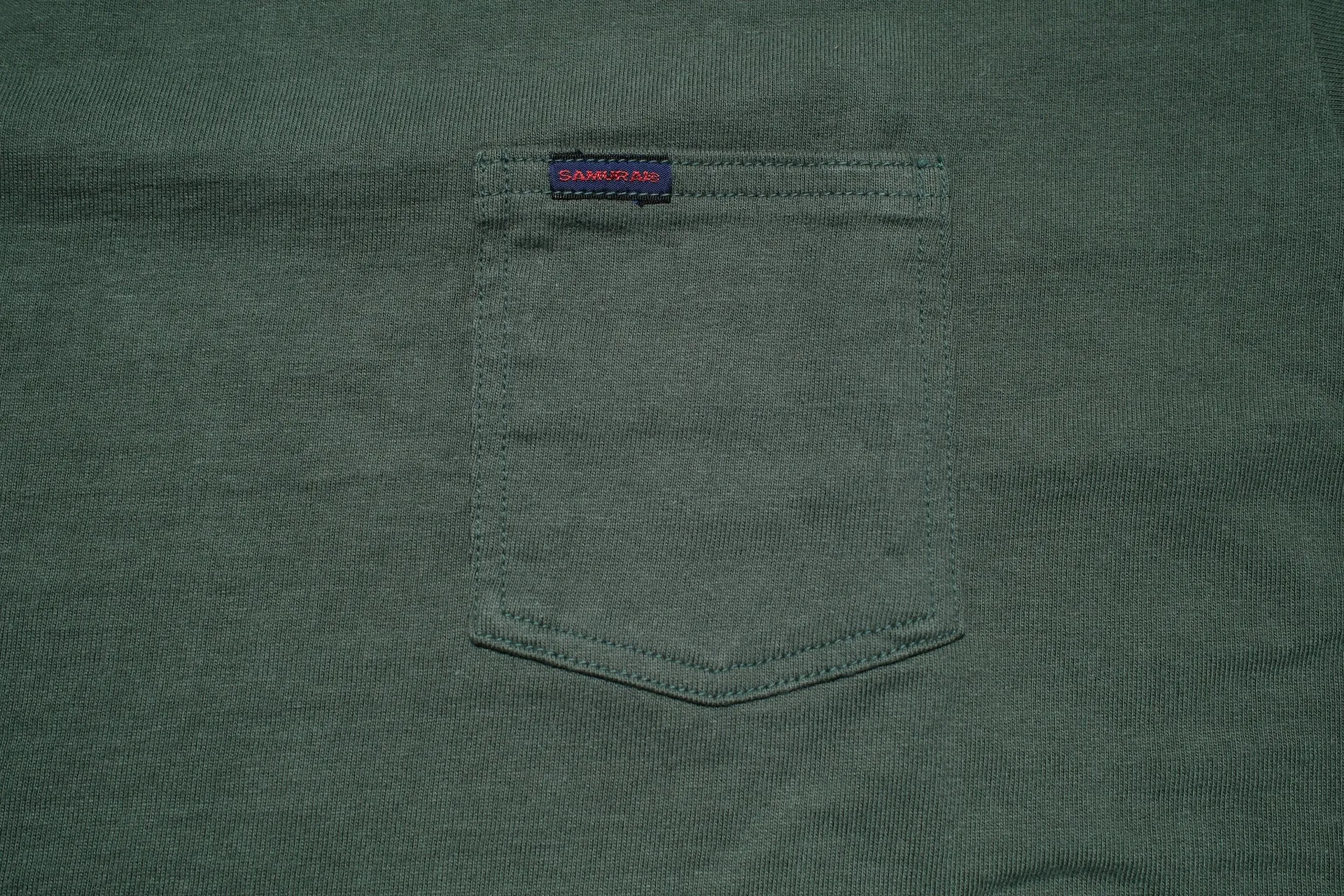 Samurai 8.5oz Loopwheeled "Overseas-Edition" Pocket Tee (Moss Green)