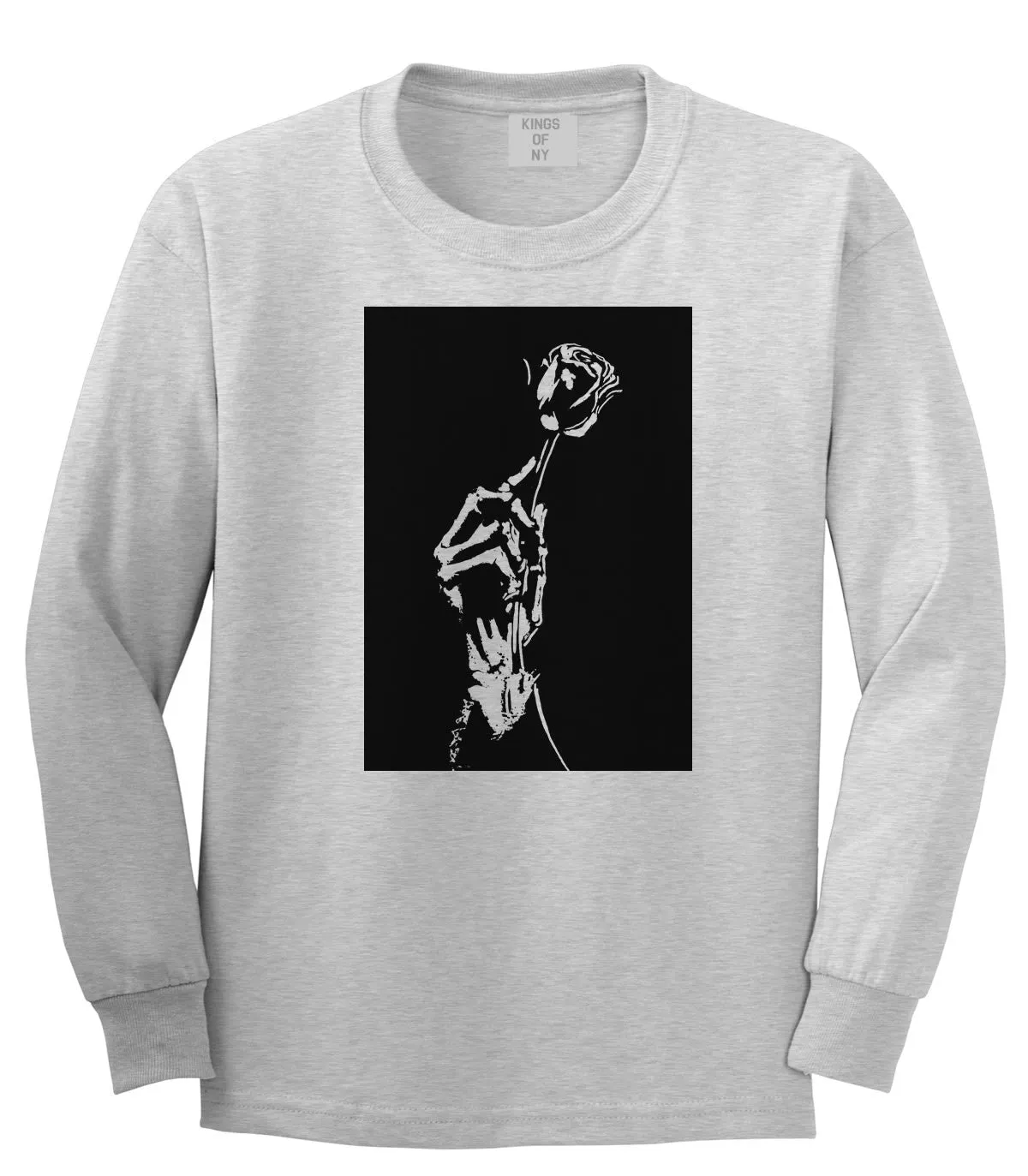 Skeleton Hand Rose Long Sleeve T-Shirt