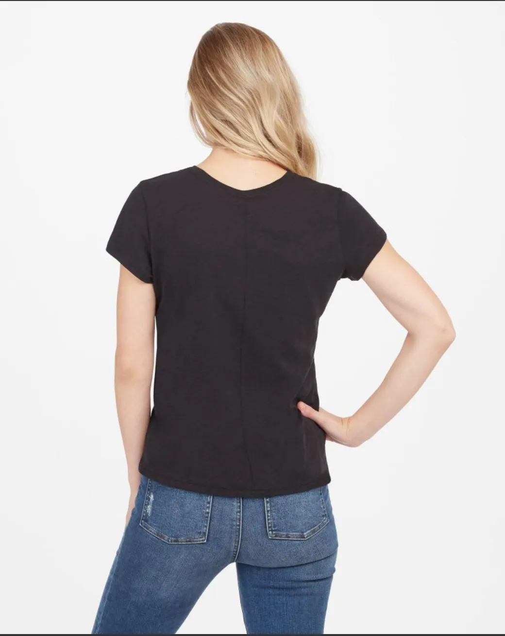 Spanx Pima Crew Neck Tee Black