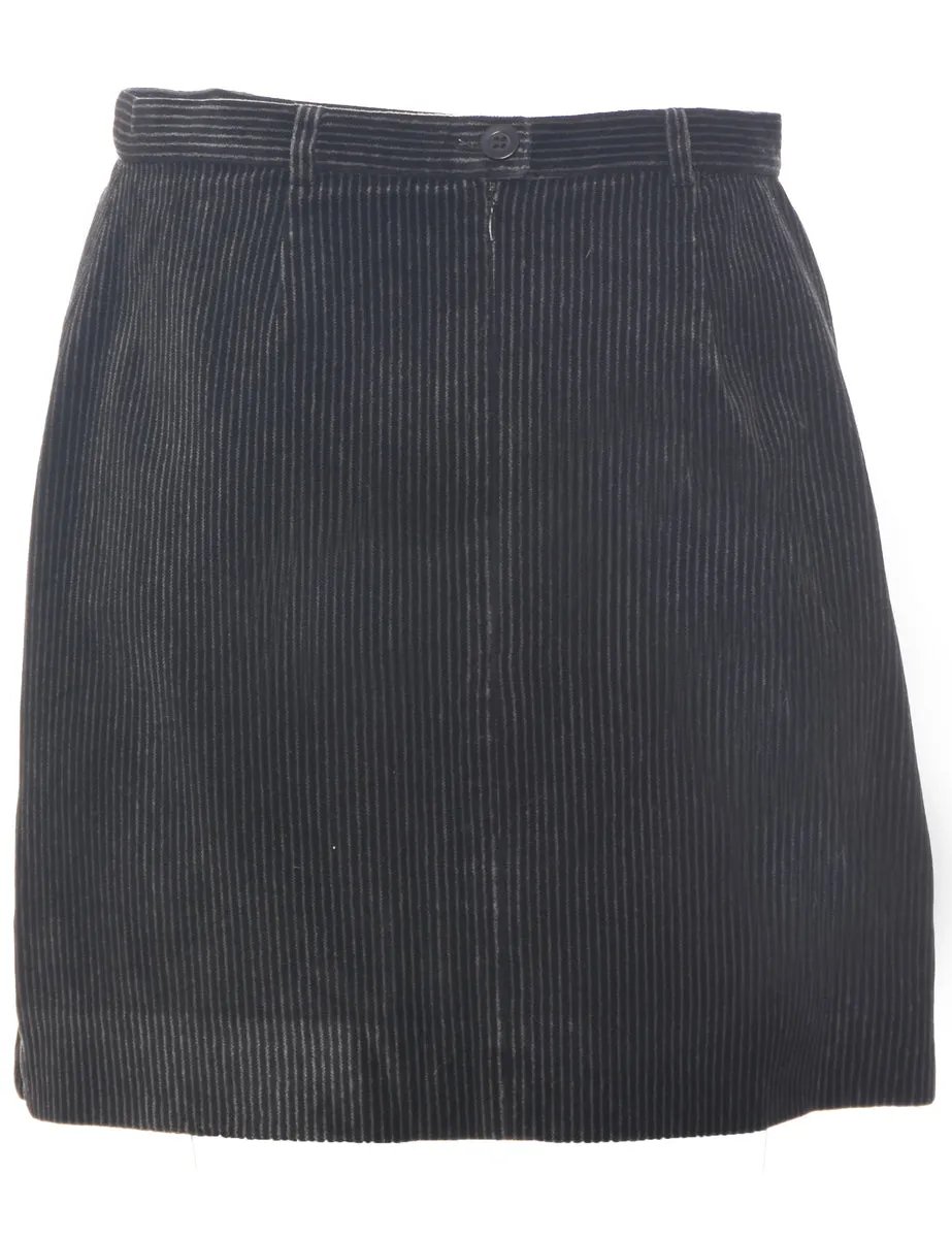 Striped Pattern Pencil Skirt - M