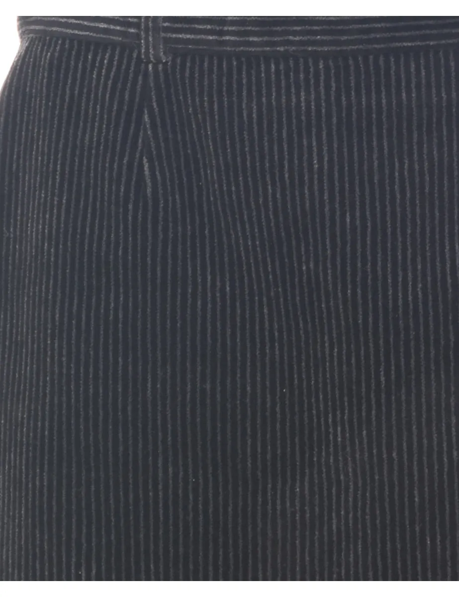 Striped Pattern Pencil Skirt - M