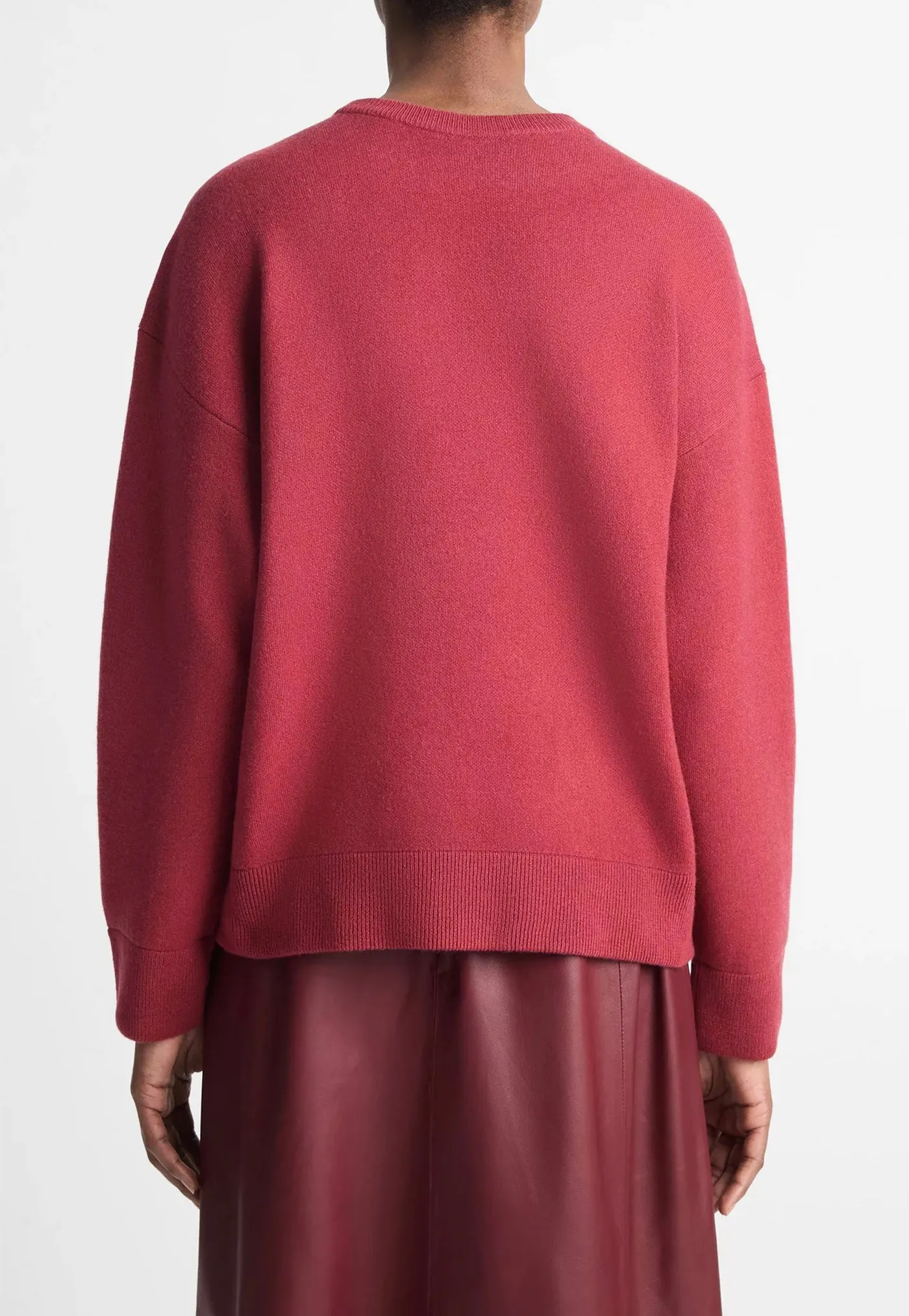 Structured Crew Neck Pull Over - Raspberry