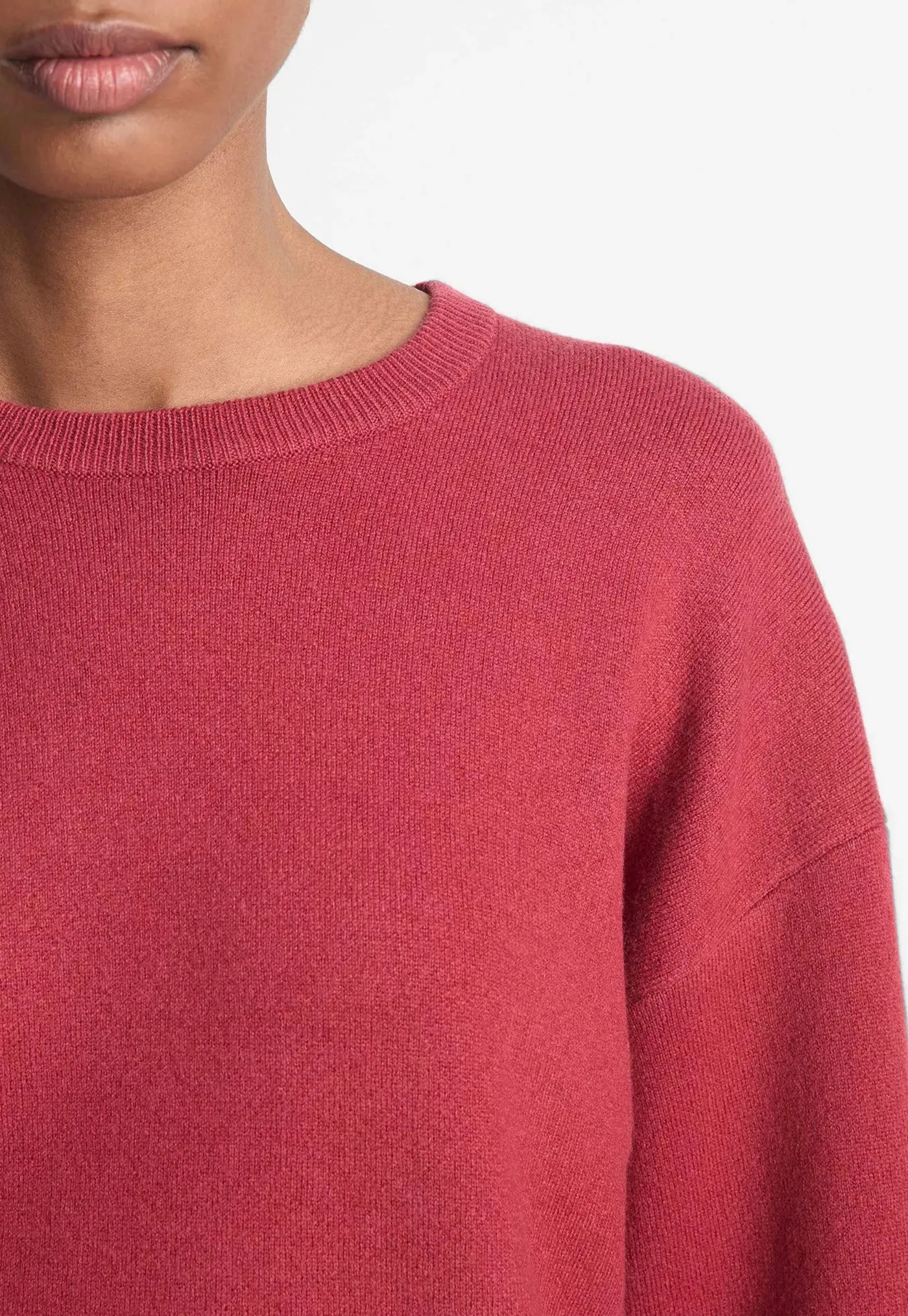 Structured Crew Neck Pull Over - Raspberry