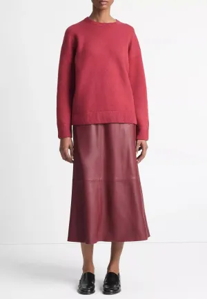 Structured Crew Neck Pull Over - Raspberry