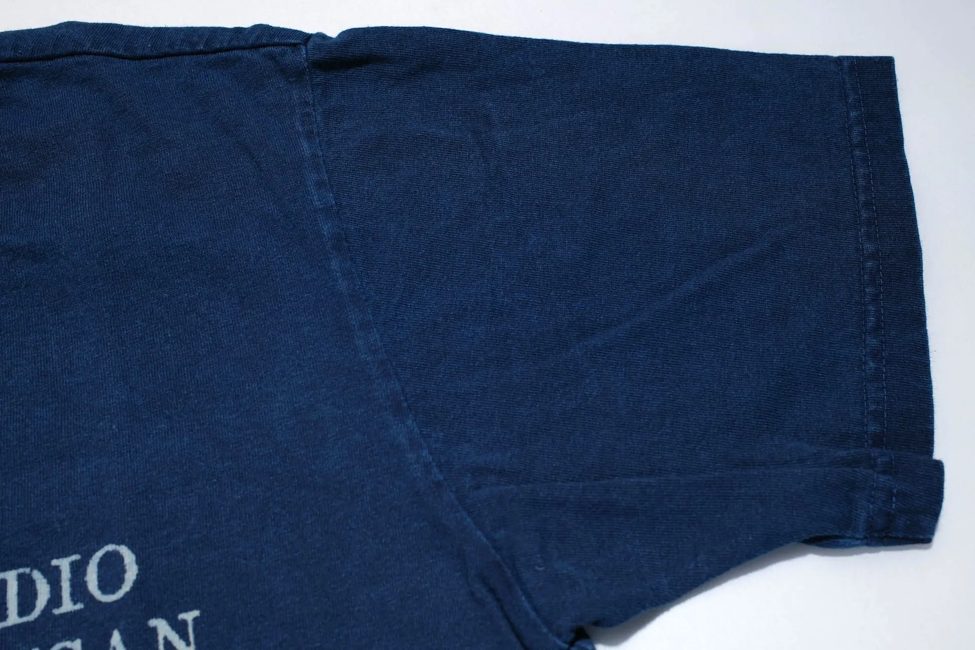 Studio D'Artisan 6oz "Denim Master" Natural Indigo Dyed Tee (Genuine Indigo)